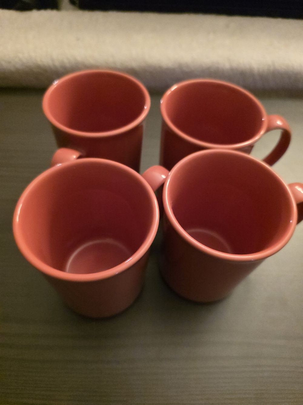 Corningware Red Ceramic Mug Set - 4 Pieces